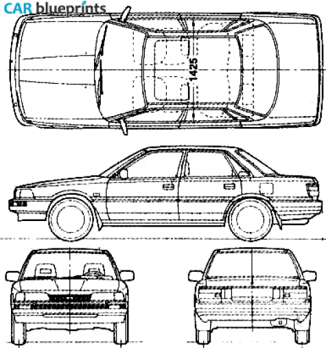 1987 Toyota Camry II V20 Sedan blueprint