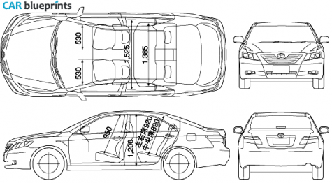 2006 Toyota Camry Sedan blueprint