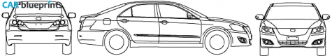 2007 Toyota Camry VII XV40 2.0 G Malaysia Sedan blueprint
