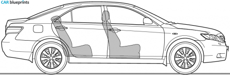 2006 Toyota Camry VII XV40 2.4 Sedan blueprint