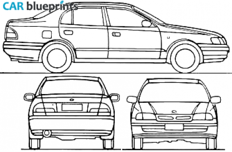 1997 Toyota Carina E Sedan blueprint