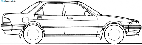 1988 Toyota Carina II Sedan blueprint