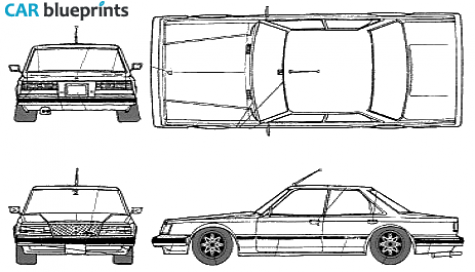 1980 Toyota Chaser II 2000 Avante Twincam 24 GX61 Sedan blueprint