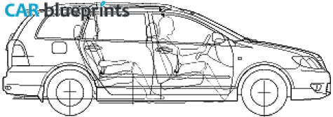 2006 Toyota Corola Fielder Wagon blueprint