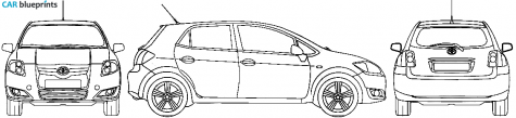 2007 Toyota Auris 5-door Hatchback blueprint