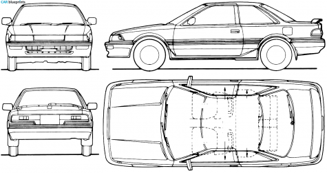 1990 Toyota Corolla Levin Coupe blueprint