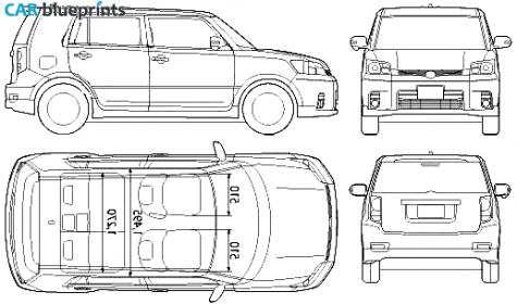 2008 Toyota Corolla Rumion Wagon blueprint