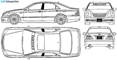 2002 Toyota Crown Sedan blueprint