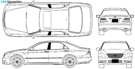 2005 Toyota Crown Athlete Sedan blueprint