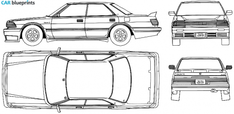 1987 Toyota Crown V8 Sedan blueprint