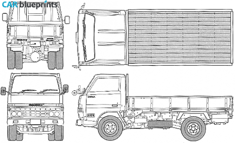 Toyota Dyna 2t Truck blueprint