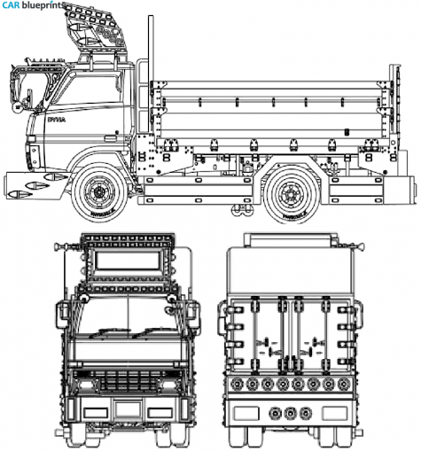 Toyota Dyna Truck blueprint