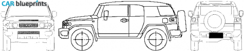 2008 Toyota FJ Cruiser SUV blueprint