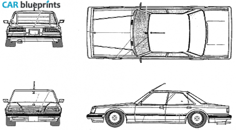 1980 Toyota Chaser II GX61 Avante Sedan blueprint