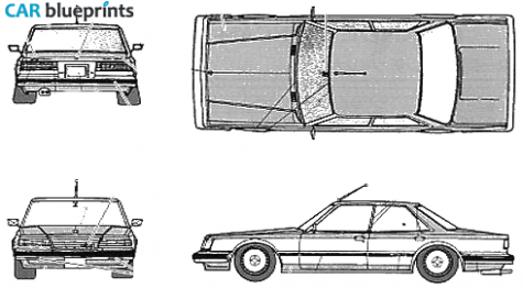 1980 Toyota Mark II IV X60 GX61 Grande Sedan blueprint