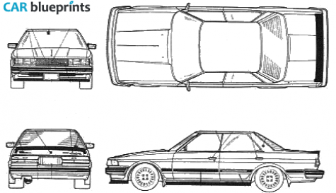 1986 Toyota Chaser III GX71 GT Twin Turbo S Sedan blueprint