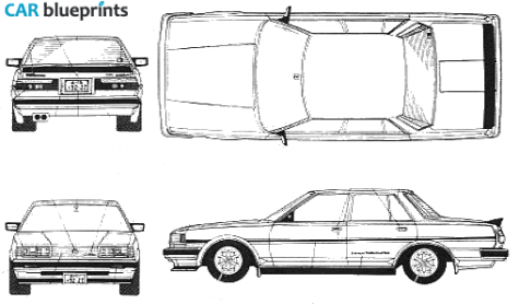 1984 Toyota Cresta GX71 GT Twin Turbo Sedan blueprint