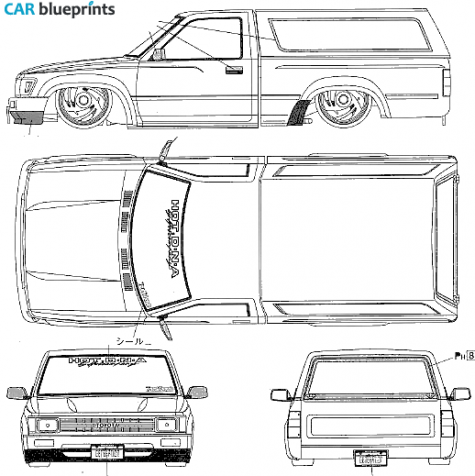 1988 Toyota Hilux V Lowrider Pick-up blueprint