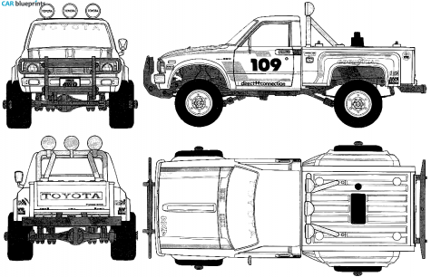 Toyota Hilux 4x4 Pick-up blueprint