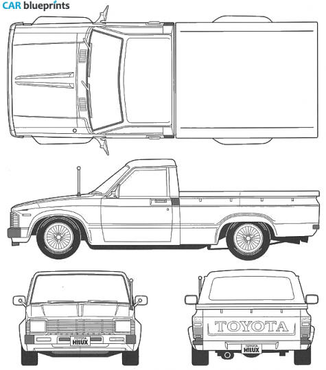 1984 Toyota Hilux IV Pick-up blueprint