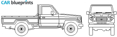 1986 Toyota Land Cruiser 70 Pick-up blueprint