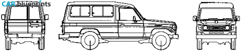 1986 Toyota Land Cruiser 70 Wagon blueprint