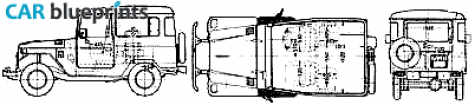 1979 Toyota Land Cruiser BJ41V KY SUV blueprint