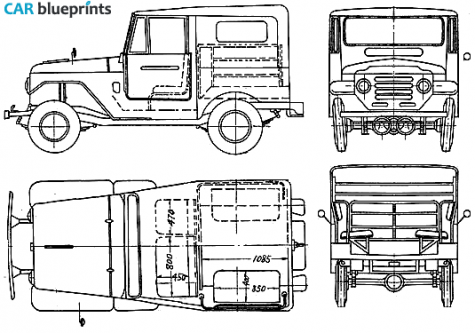 1958 Toyota Land Cruiser FJ21KB SUV blueprint