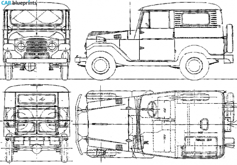 1959 Toyota Land Cruiser FJ25HT SUV blueprint