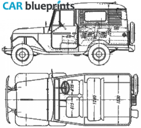 1959 Toyota Land Cruiser FJ28v SUV blueprint