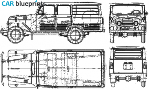 1960 Toyota Land Cruiser FJ35V SUV blueprint