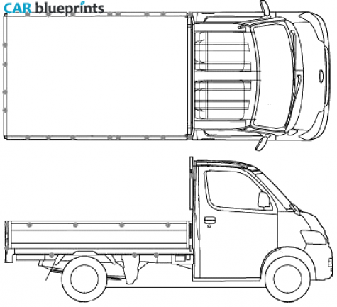 2008 Toyota Liteace VI S402 Truck blueprint