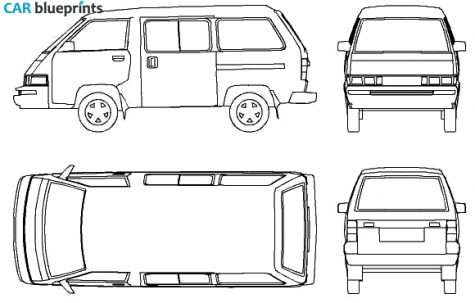 1990 Toyota Liteace III M30 Microvan blueprint