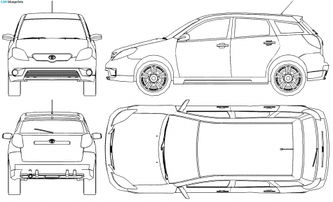 2004 Toyota Matrix Wagon blueprint