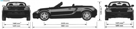 2000 Toyota MR 2 Cabriolet blueprint