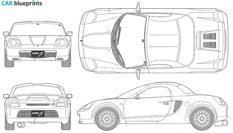 2000 Toyota MR S TMC Coupe blueprint