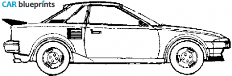 1984 Toyota MR2 I AW10 Coupe blueprint