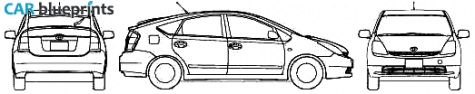 2007 Toyota Prius II Hatchback blueprint