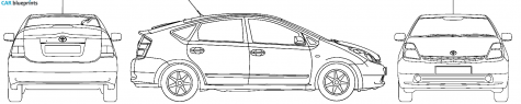 2007 Toyota Prius II Hatchback blueprint