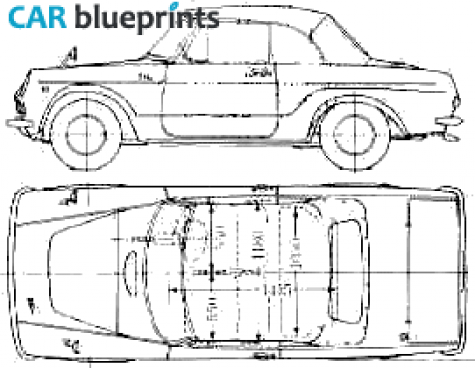 1968 Toyota Publica Convertible Cabriolet blueprint