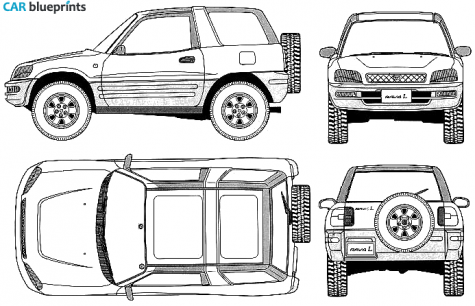 1995 Toyota Rav 4 SWB SUV blueprint