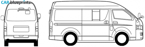 2006 Toyota Regius Ace HR Van blueprint