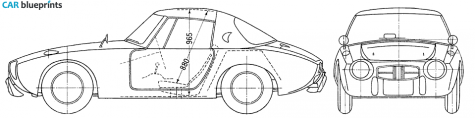 1963 Toyota Sports 800 Coupe blueprint