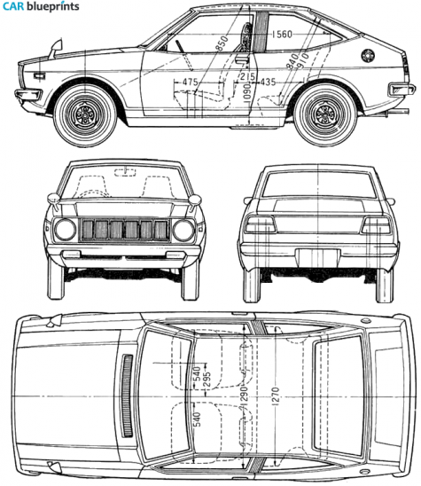 1973 Toyota Sarlet XT Hatchback blueprint