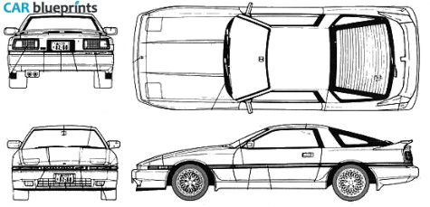 1986 Toyota Supra III 3.0 GT Twin Cam 24 Coupe blueprint