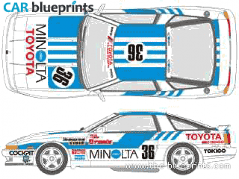 1988 Toyota Supra GRA Coupe blueprint