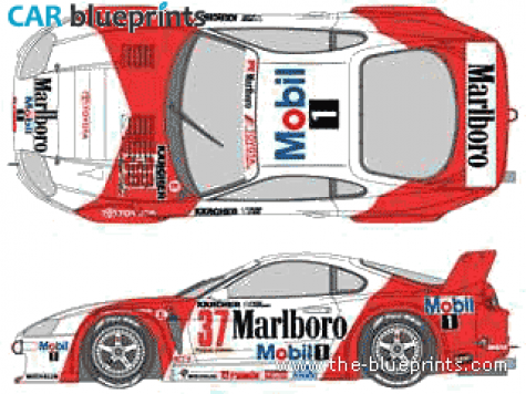 1995 Toyota Supra GRA Coupe blueprint