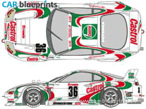 1995 Toyota Supra GRA Coupe blueprint