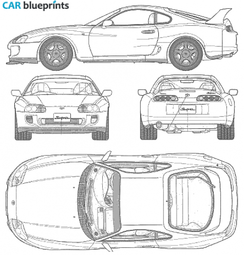 2000 Toyota Supra Coupe blueprint