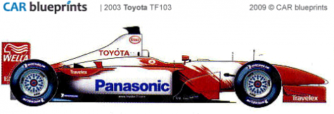 2003 Toyota TF103 F1 OW blueprint